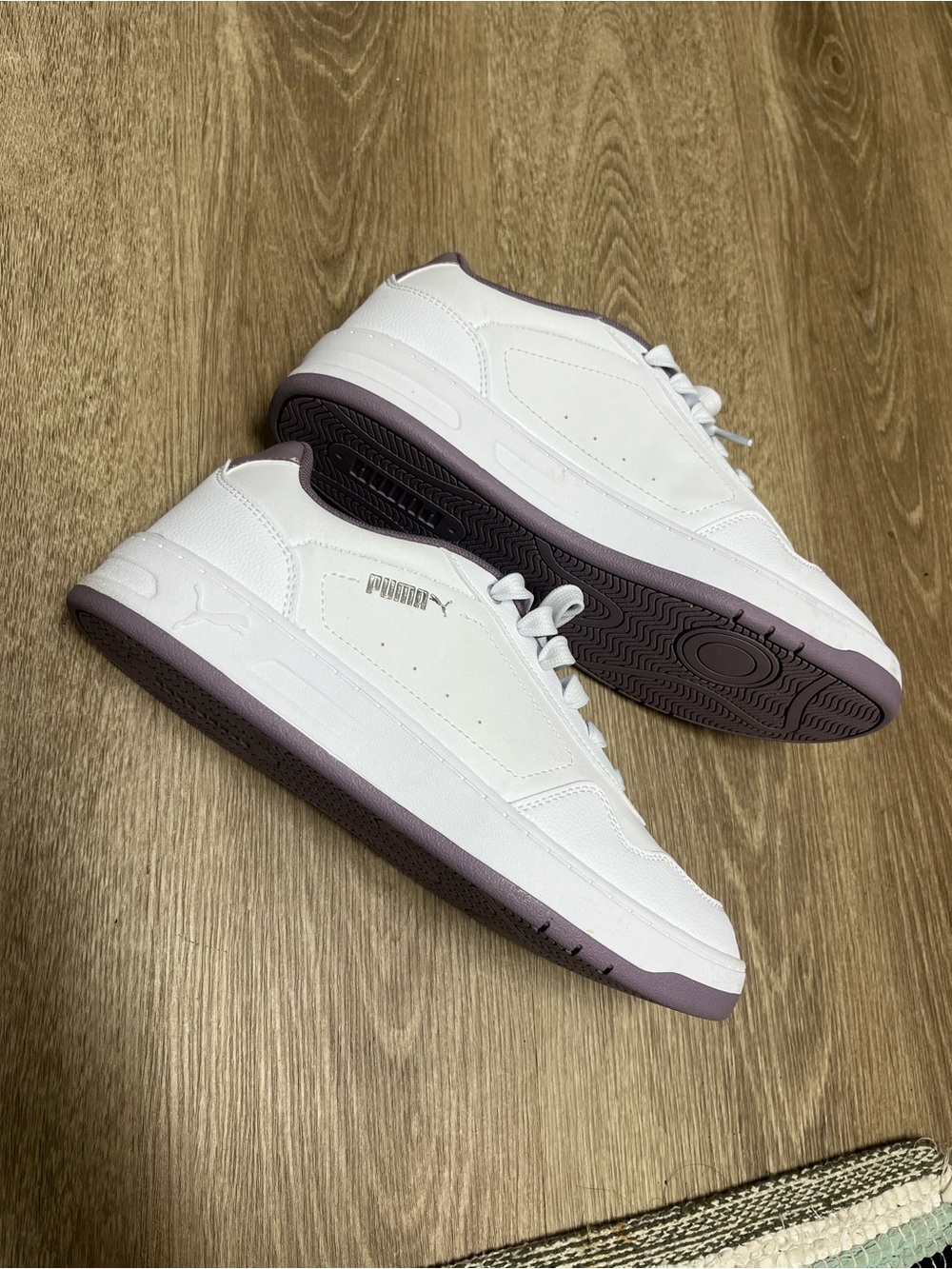 Puma Court Classic White Mauve Sneakers Women’s Size 10 - Picture 6 of 12